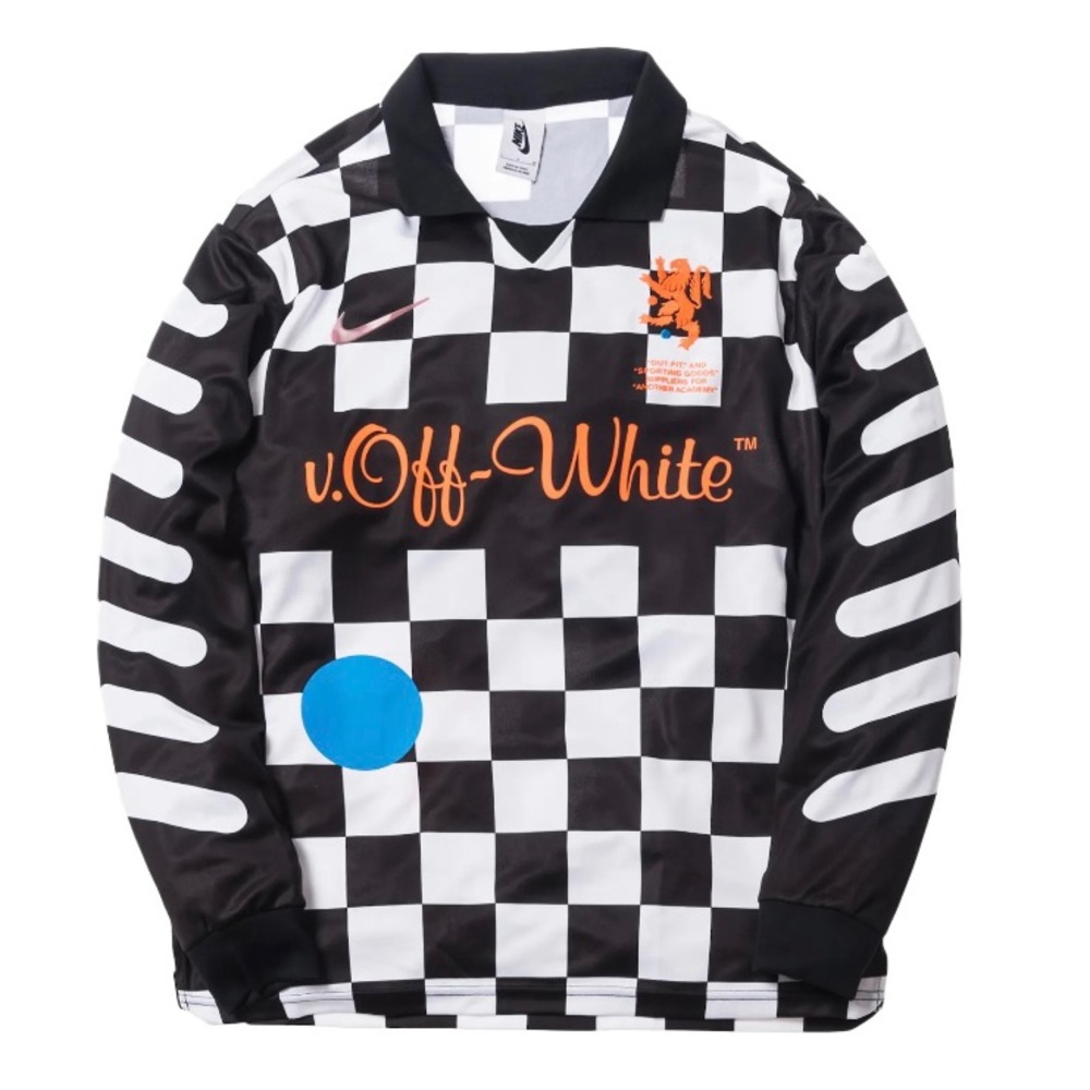 Nike x OFF-WHITE Mercurial NRG checkered football soccer jersey